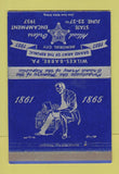 Matchbook Cover - Wilkes Barre PA Memorial City Abraham Lincoln 1957 40 Strike