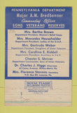 Matchbook Cover - Wilkes Barre PA Memorial City Abraham Lincoln 1957 40 Strike