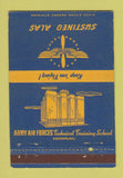 Matchbook Cover - Army Air Forces Training School Chicago IL WWII 40 Strike