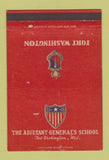 Matchbook Cover Fort Washington MD Adjutant General's School military 40 Strike