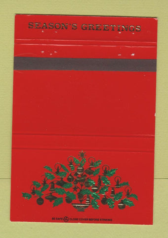 Matchbook Cover Boston Half Shell Restaurant Los Angeles CA Christmas 40 Strike