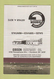 Matchbook Cover - Gibson Contractors Equipment Cleveland OH 40 Strike