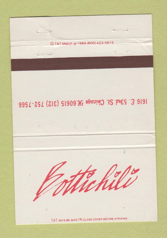 Matchbook Cover - Bottichili Chicago IL WEAR 40 Strike