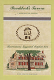 Matchbook Cover - Braddock's Tavern Medford NJ 40 Strike