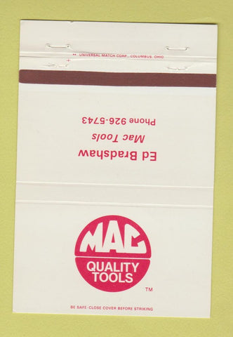 Matchbook Cover - Mac Tools Ed Bradshaw WEAR 40 Strike