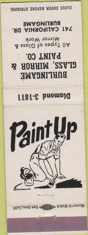 Matchbook Cover - Burlingame Glass Mirror Paint CA white