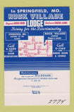 Matchbook Cover - Rock Village Lodge Springfield MO 40 Strike