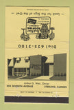 Matchbook Cover - Rock River Roofing Sterling IL 40 Strike