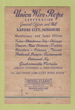 Matchbook Cover - Union Wire Rope Munnell Sherrill Eugene OR 40 Strike