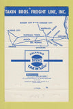 Matchbook Cover - Takin Bros Trucking Chicago IL 40 Strike