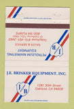 Matchbook Cover - JE Brinker Petroleum Marketing Oakland CA oil gas 40 Strike