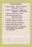 Matchbook Cover - Brookpark Golf Driving Range Parma OH 40 Strike