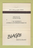 Matchbook Cover - Giagi's Restaurant London UK England WEAR 40 Strike