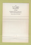 Matchbook Cover - Giagi's Restaurant London UK England WEAR 40 Strike