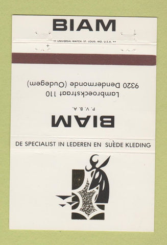 Matchbook Cover - Biam Dendermonde Belgium 40 Strike