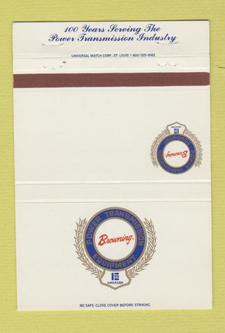 Matchbook Cover - Browning Power Transmission 40 Strike