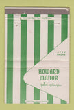 Matchbook Cover - Howard Manor Palm Springs CA low phone # 40 Strike