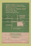 Matchbook Cover - Howard Manor Palm Springs CA low phone # 40 Strike