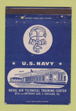 Matchbook Cover - US Navy Air Training Chicago IL postcard WEAR 40 Strike