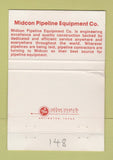 Matchbook Cover - Midcon Pipeline Equipment oil gas Houston TX 40 Strike