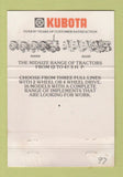 Matchbook Cover - Kubota Tractors Norcross GA 40 Strike
