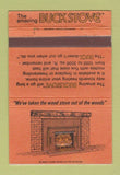 Matchbook Cover - Buckstove fireplace wood stove Alexandria VA WEAR 40 Strike