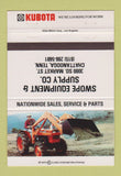 Matchbook Cover - Kubota Tractors Chattanooga TN 40 Strike