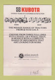 Matchbook Cover - Kubota Tractors Chattanooga TN 40 Strike
