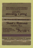 Matchbook Cover - Frank's Ristorante Italian Pompano Beach FL WEAR 40 Strike
