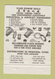 Matchbook Cover - WS Shamban Seals Bearings Newbury Park CA 40 Strike