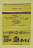Matchbook Cover - Juan Jose's La Masia Hollywood CA WEAR 40 Strike