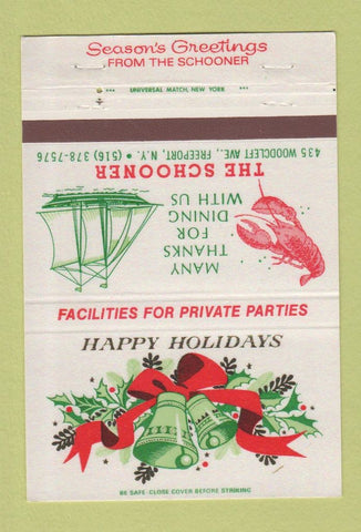 Matchbook Cover - The Schooner Freeport NY Christmas 40 Strike