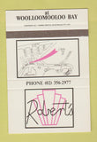 Matchbook Cover - Robert's Woolloomooloo Bay Australia SAMPLE 40 Strike