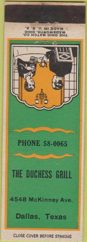 Matchbook Cover - The Duchess Grill Dallax TX