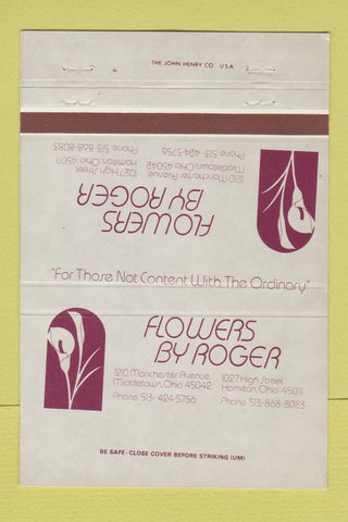 Matchbook Cover - Flowers by Roger Hamilton OH 40 Strike