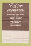 Matchbook Cover - Roof Top Restaurant Fort Lauderdale FL WEAR 40 Strike