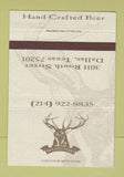 Matchbook Cover - Routh Street Brewery Beer Dallas TX 40 Strike