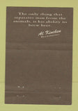 Matchbook Cover - Routh Street Brewery Beer Dallas TX 40 Strike