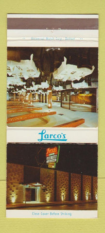 Matchbook Cover - Larco's Inn Detroit MI 30 Strike