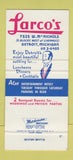 Matchbook Cover - Larco's Inn Detroit MI 30 Strike
