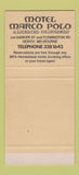 Matchbook Cover - Motel Marco Polo Melbourne Australia SAMPLE 30 Strike