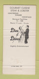 Matchbook Cover - Victor Hugo Restaurant Long Beach CA WEAR 30 Strike