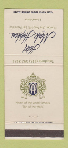 Matchbook Cover - Hotel Mark Hopkins San Francisco CA 30 Strike