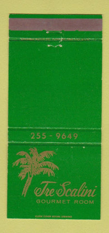 Matchbook Cover - The Scalini Gourmet Room Mentor OH 30 Strike