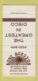 Matchbook Cover - Lost Horizon Disco Syracuse NY 30 Strike