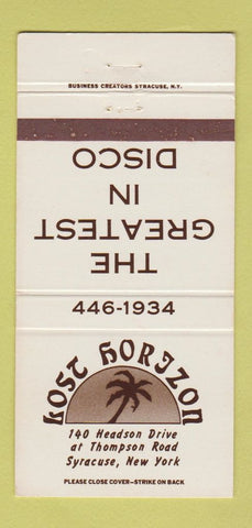Matchbook Cover - Lost Horizon Disco Syracuse NY 30 Strike