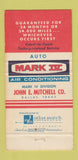 Matchbook Cover - Mark IV Air Conditioning Dallas TX girlie WEAR 30 Strike