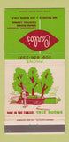 Matchbook Cover - Carlo's Restaurant Los Banos CA 30 Strike