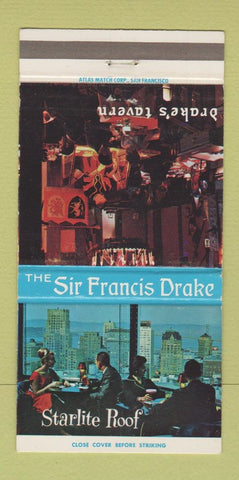 Matchbook Cover - Sir Francis Drake Hotel San Francisco CA 30 Strike