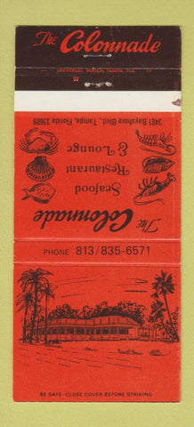 Matchbook Cover - The Colonnade Restaurant Tampa FL seafood 30 Strike